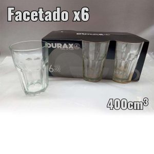 Vaso pack Facetado x6