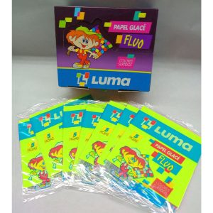Papel Glace Fluo Luma X5 hojas