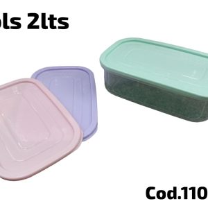 Bols 2lts con tapa x24
