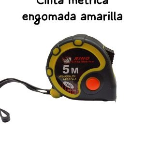 Cinta Métrica Engomada Amarilla 5mts