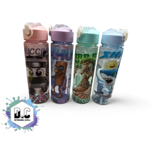 Botella plastica personajes
