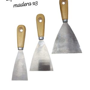 Espátula Mango Madera x3