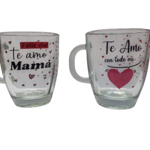 Taza Vidrio Deco Amanecer (x12)