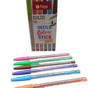 Lapicera Filgo Stick Color  x50