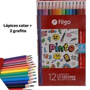 Lapices Color Filgo + 2 Grafito
