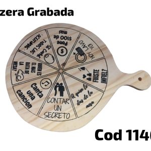Madera Pizzera Grabada