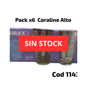 Vaso Coraline Alto Pack x6