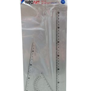 Set Geometria 30cm Transparente