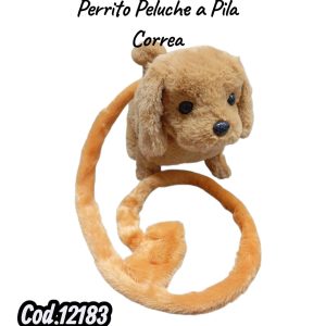 Perrito Peluche a Pila + Correa