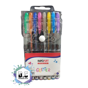 Lapicera Gel Glitter x8